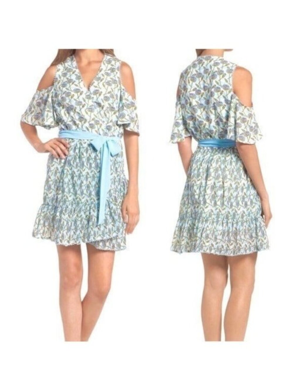 Anthropologie Foxiedox NWT Size XS Lexie Cold Shoulder Wrap Dress MSRP $163